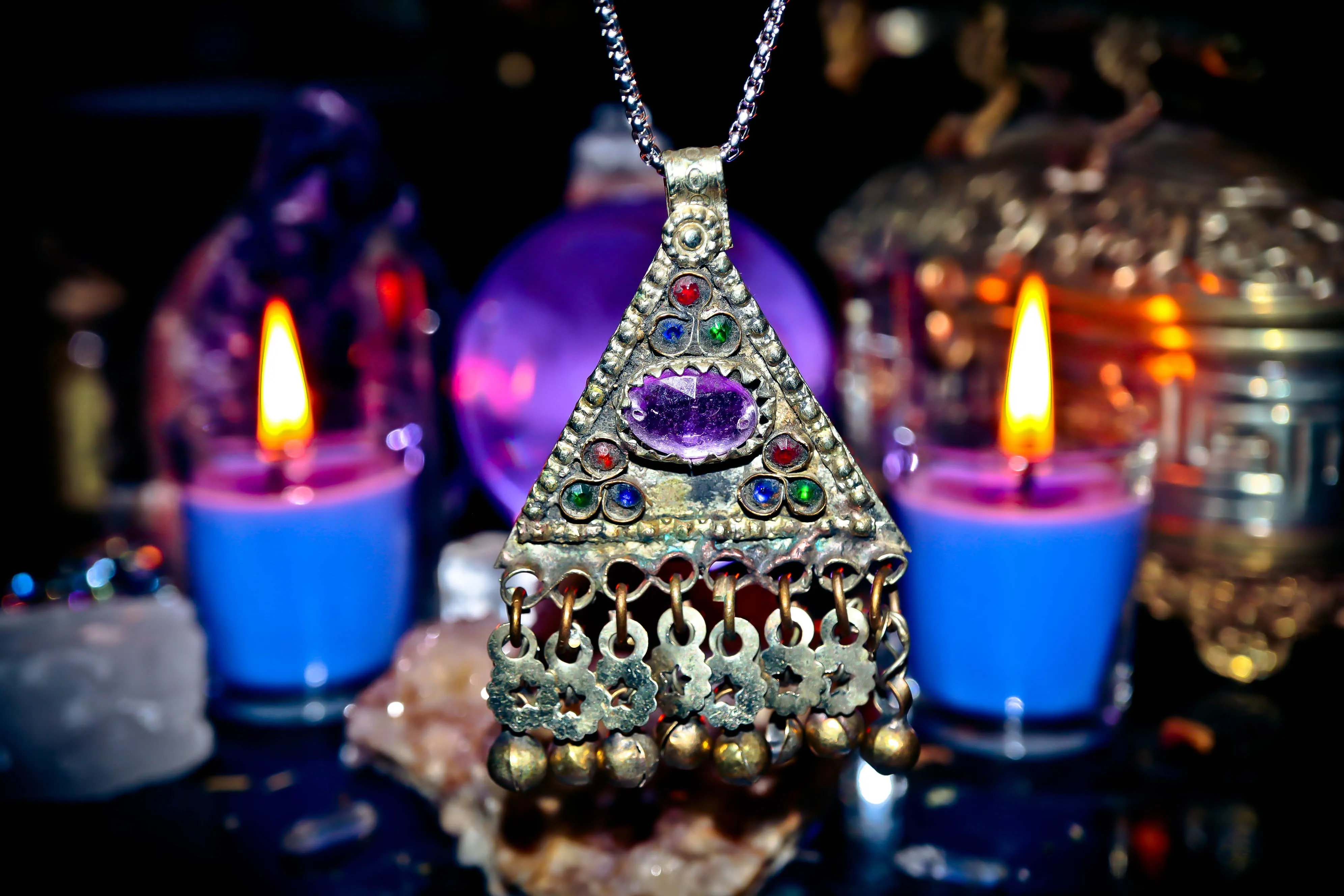 ** 3 QUEEN DJINN ** Haunted Secret Society Djinn Ancient Antique Amulet Occult Warlock's Templar Masonic *** Seraphim Devata 7th Realm Heal Your Soul, Open Your 3rd Eye, Karma * WEALTH $$$