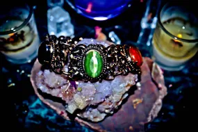 3 QUEENS Vintage Illuminati Haunted Secret Society Djinn Bracelet Occult Warlock's Templar Masonic Seraphim Devata 7th Realm Heal Your Soul, Open Your 3rd Eye, Karma * WEALTH $$