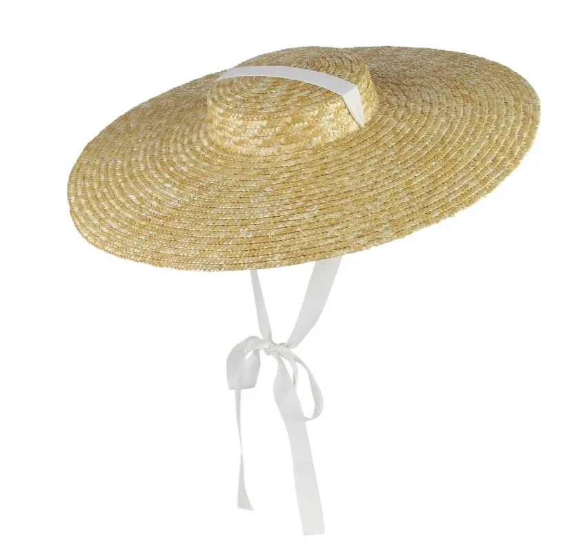 Années 60 Chapeau de Paille Glamour Rétro