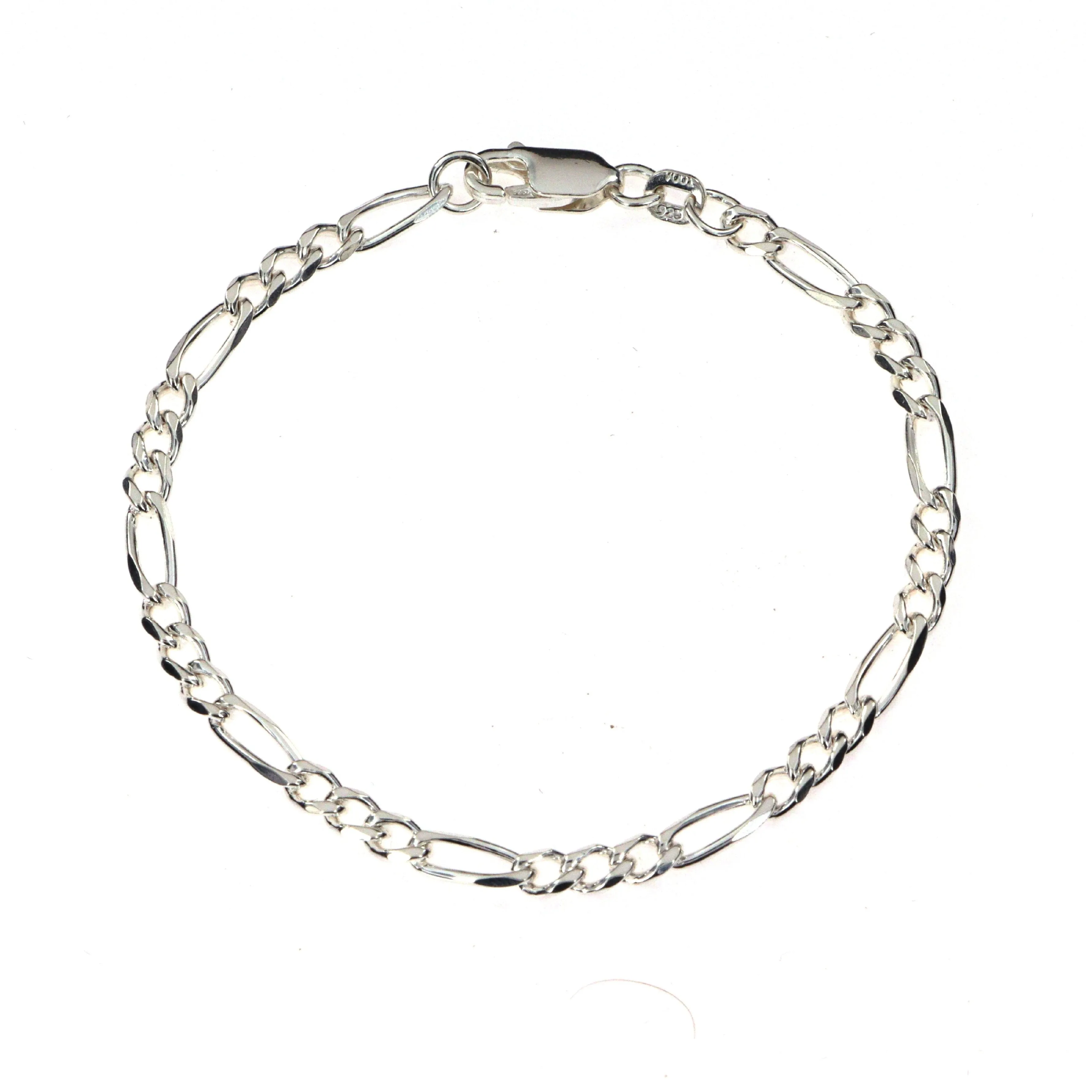 Armbånd, Figaro Kæde, sterlingsølv, 16-20 cm/3,5 mm