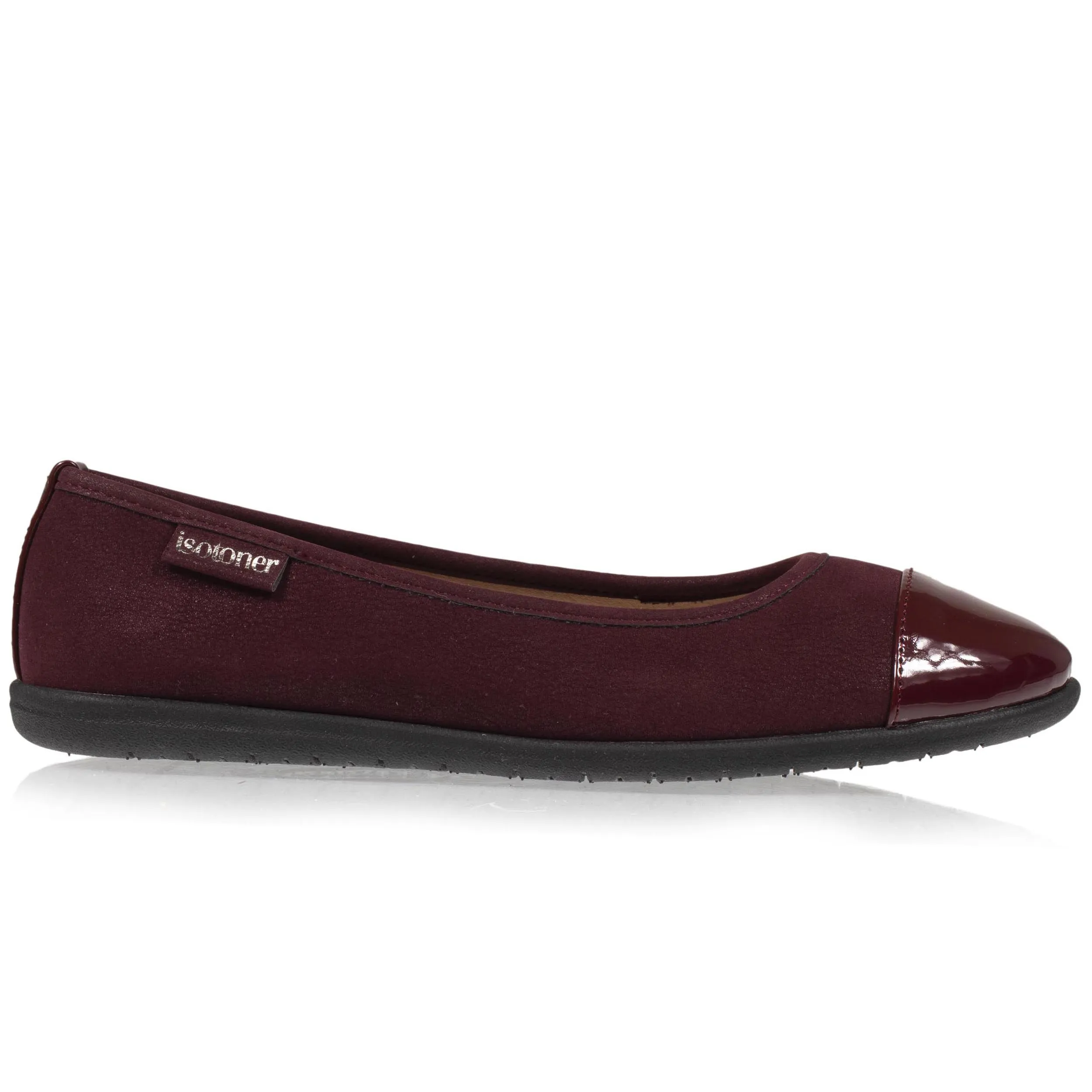 Ballerines Femme Bi-matière Bordeaux