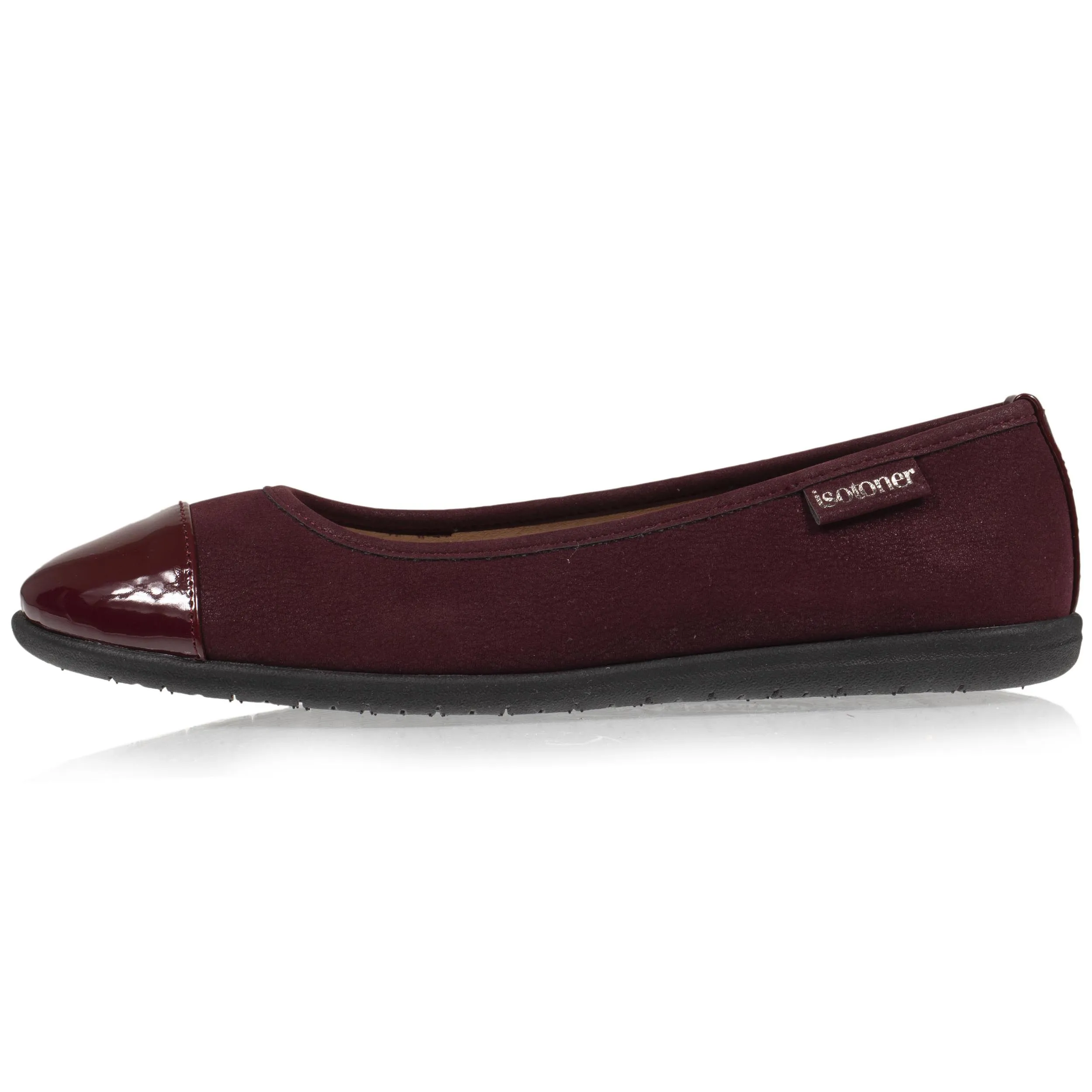 Ballerines Femme Bi-matière Bordeaux