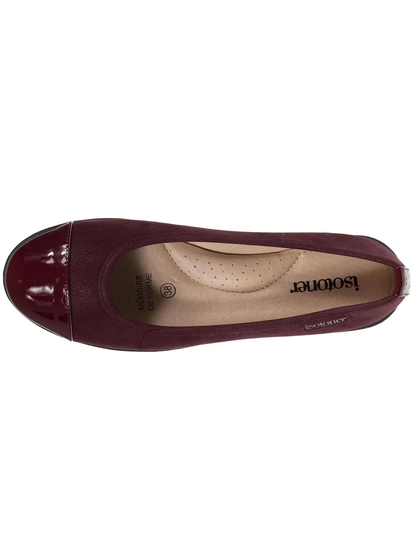 Ballerines Femme Bi-matière Bordeaux