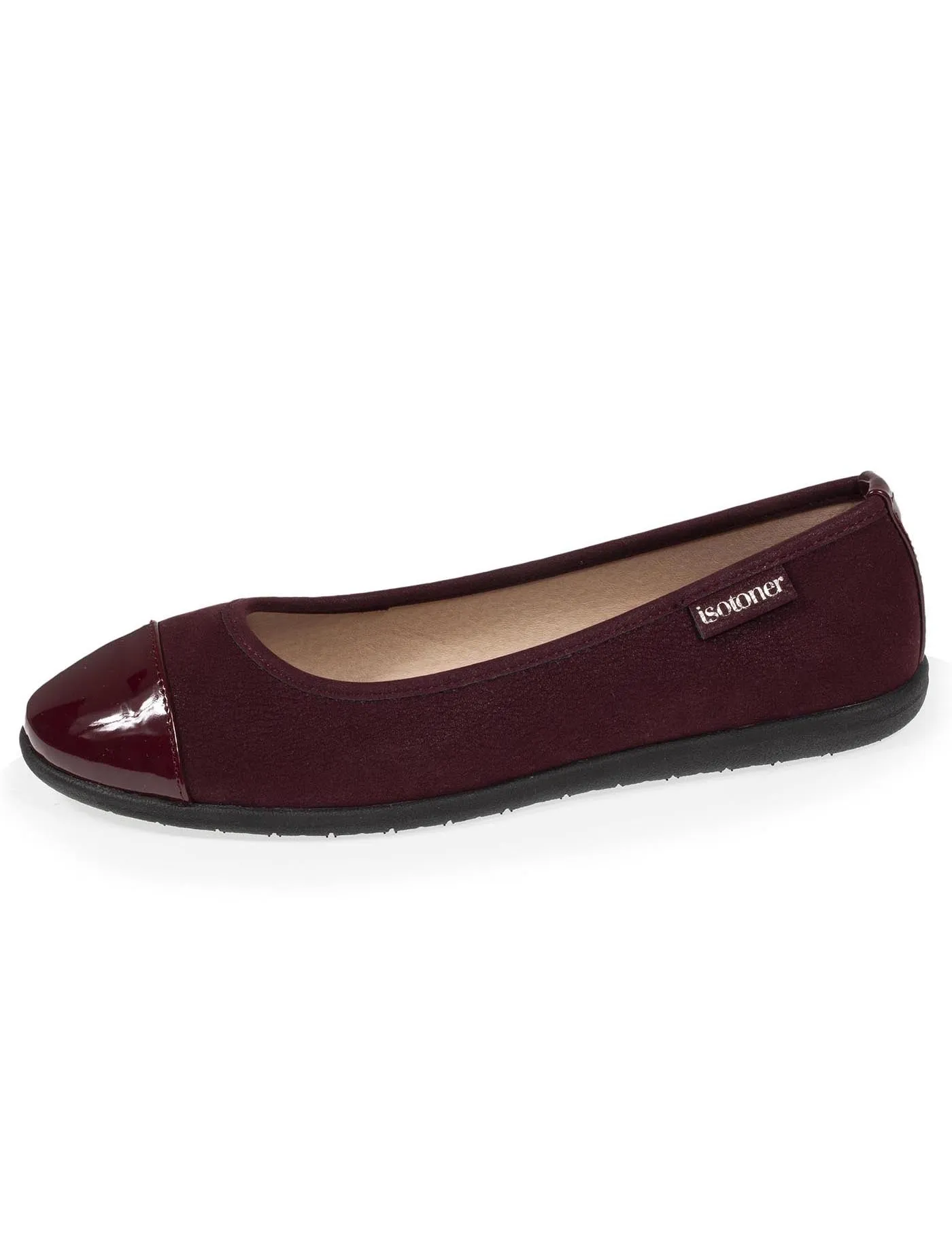 Ballerines Femme Bi-matière Bordeaux