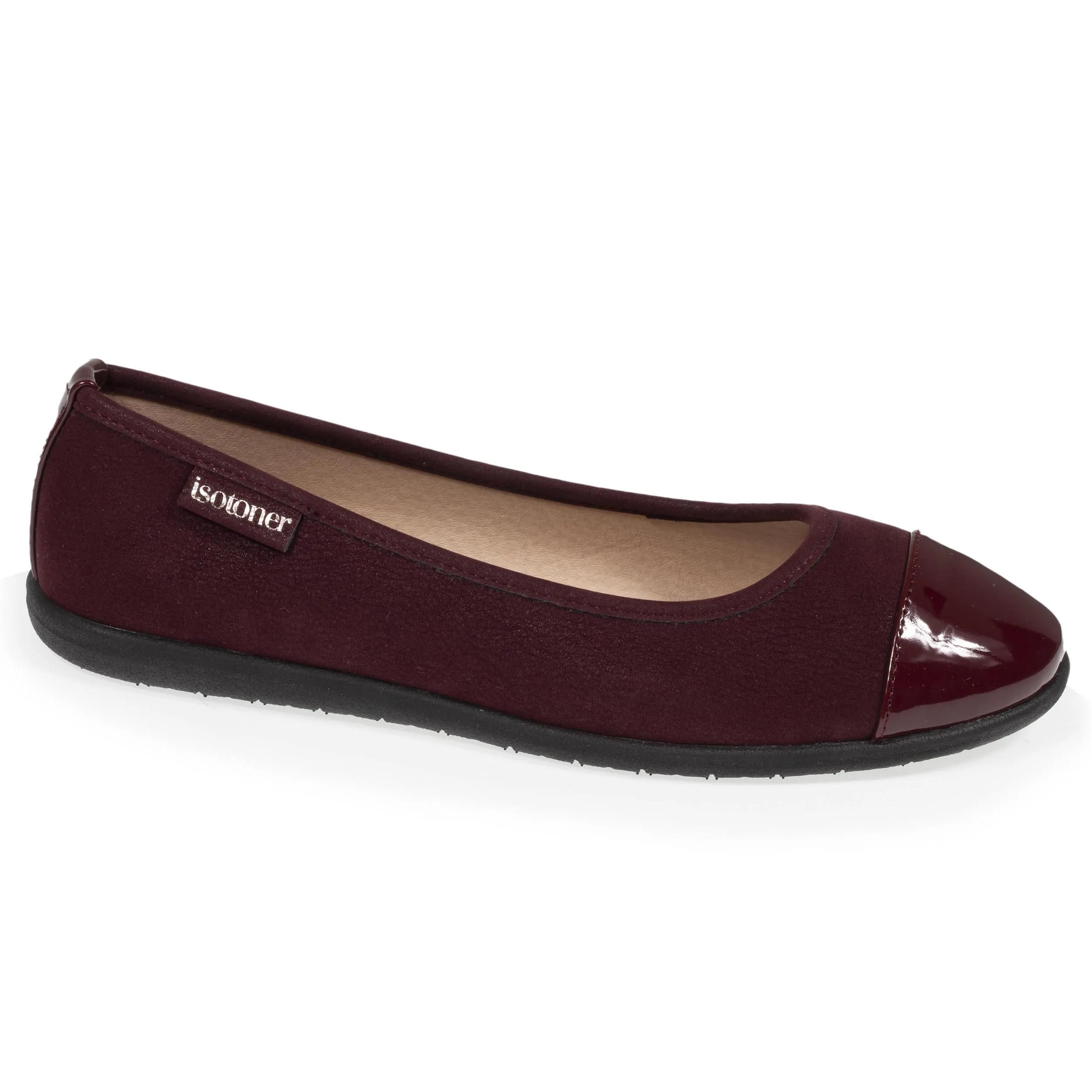 Ballerines Femme Bi-matière Bordeaux