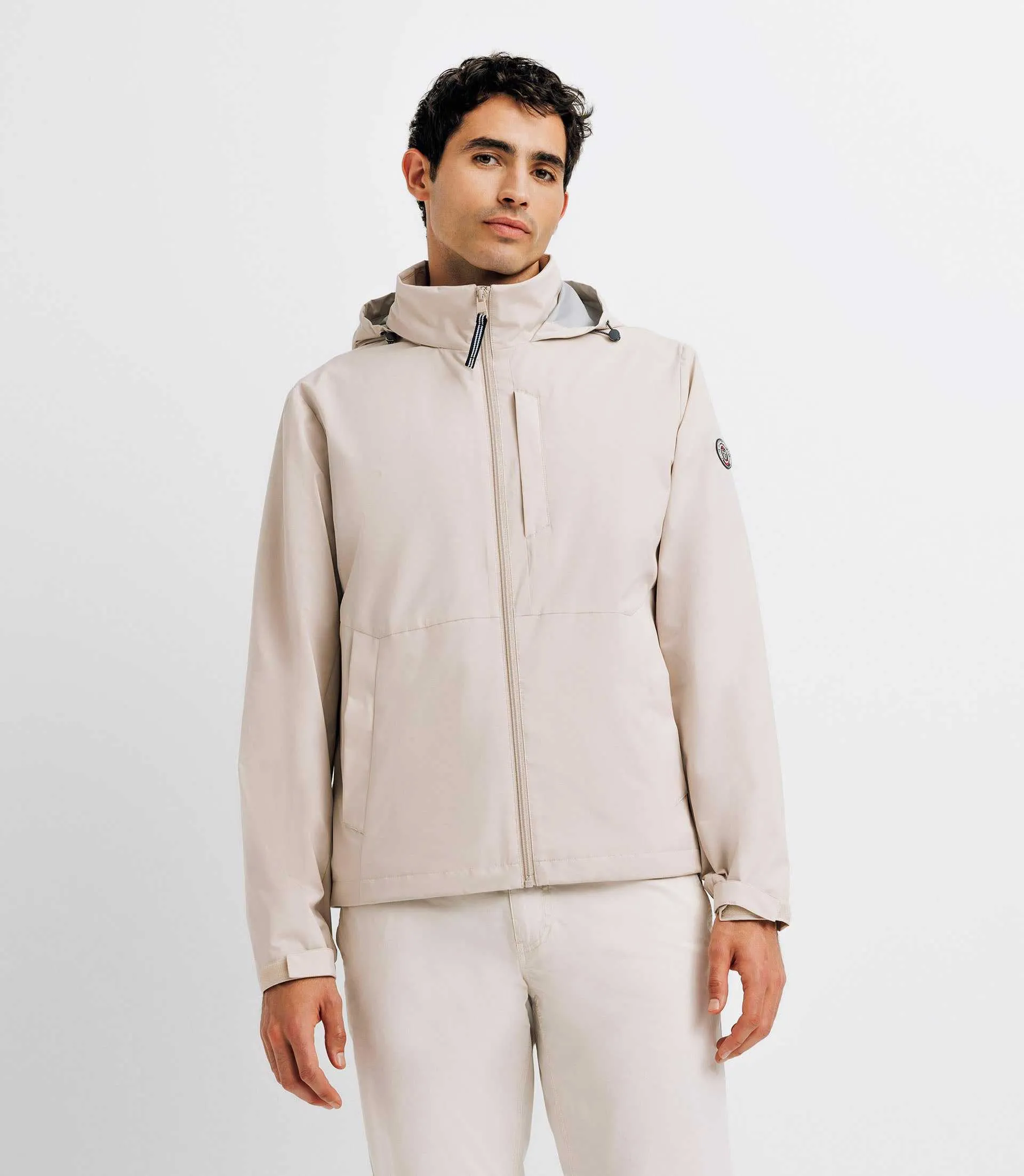 Blouson col montant beige