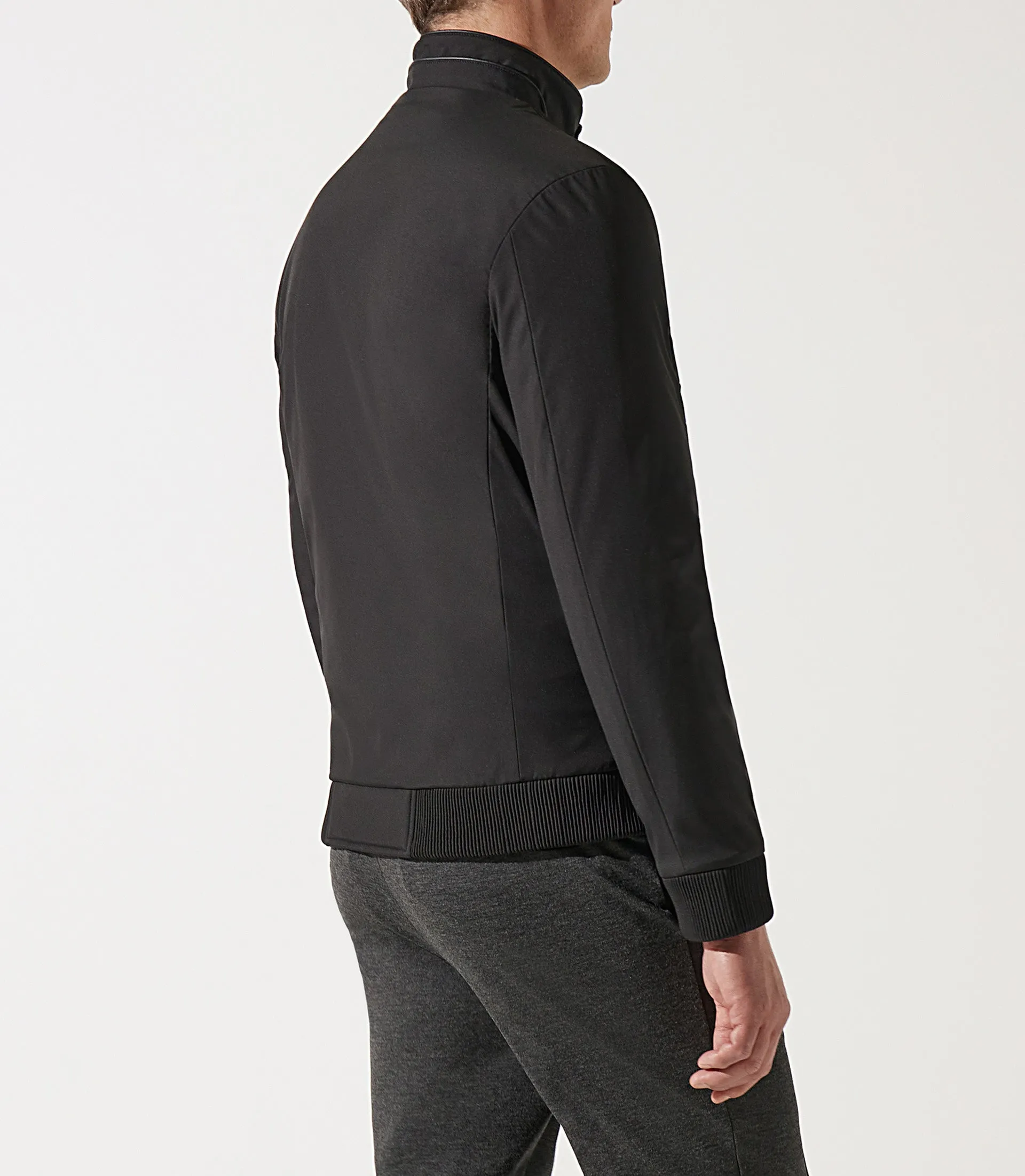 Blouson col montant matelassé noir MACAO