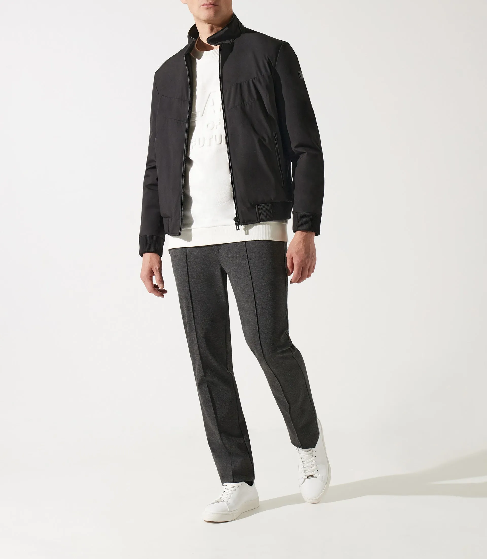 Blouson col montant matelassé noir MACAO