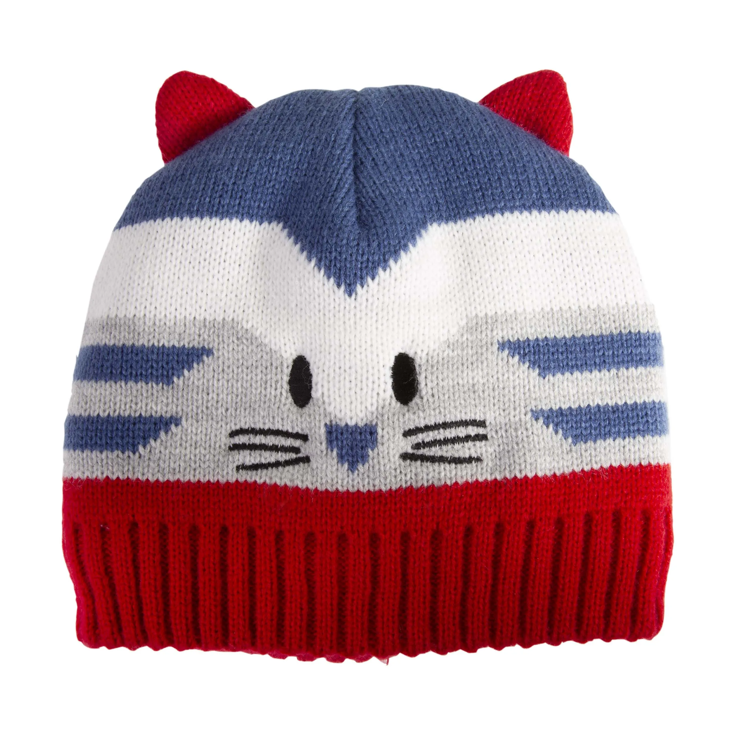 Bonnet Jacquard Chat 2/4 ans Gris