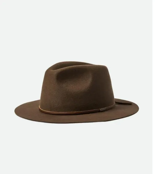 BRIXTON WESLEY FEDORA DARK EARTH