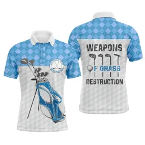 Cadeau Humour Golfeur, Polo de Sport Homme Femme, Polo à Séchage Rapide, Impression Club de Golf - Arme de Destruction de l'Herbe - CTS12052212