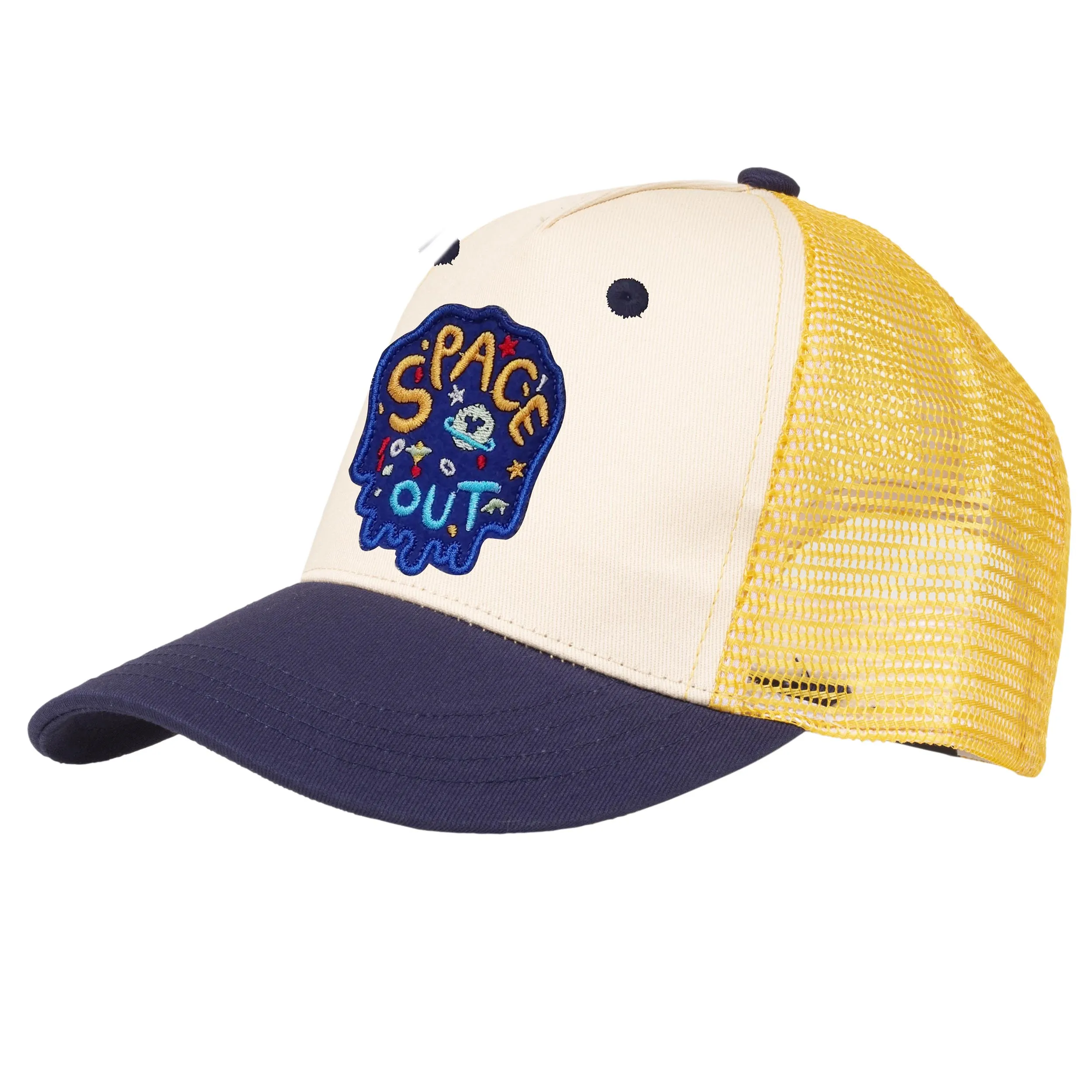 Casquette Enfant 4-8 ans patch Jaune/Bleu