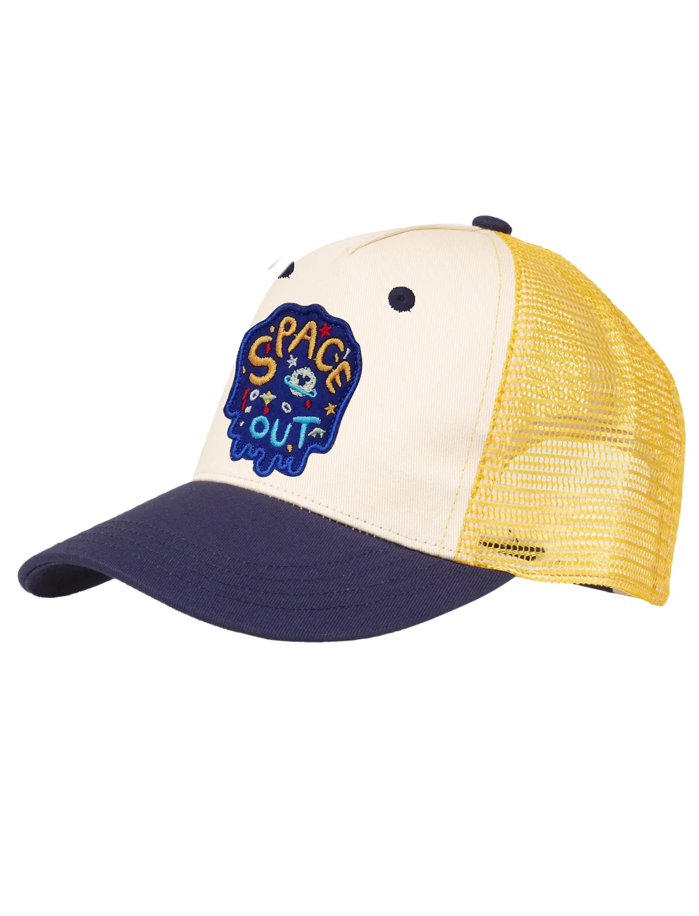 Casquette Enfant 4-8 ans patch Jaune/Bleu