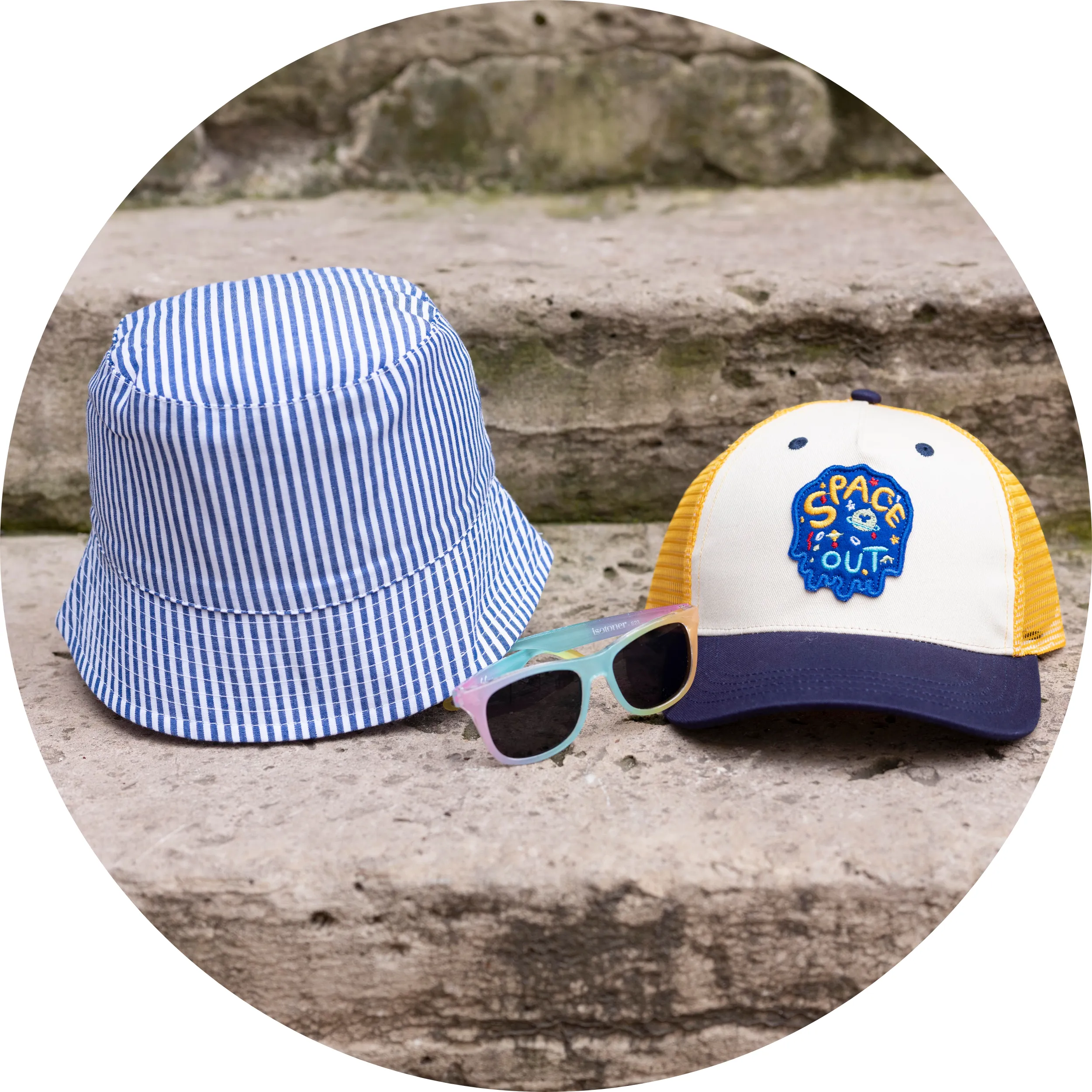 Casquette Enfant 4-8 ans patch Jaune/Bleu