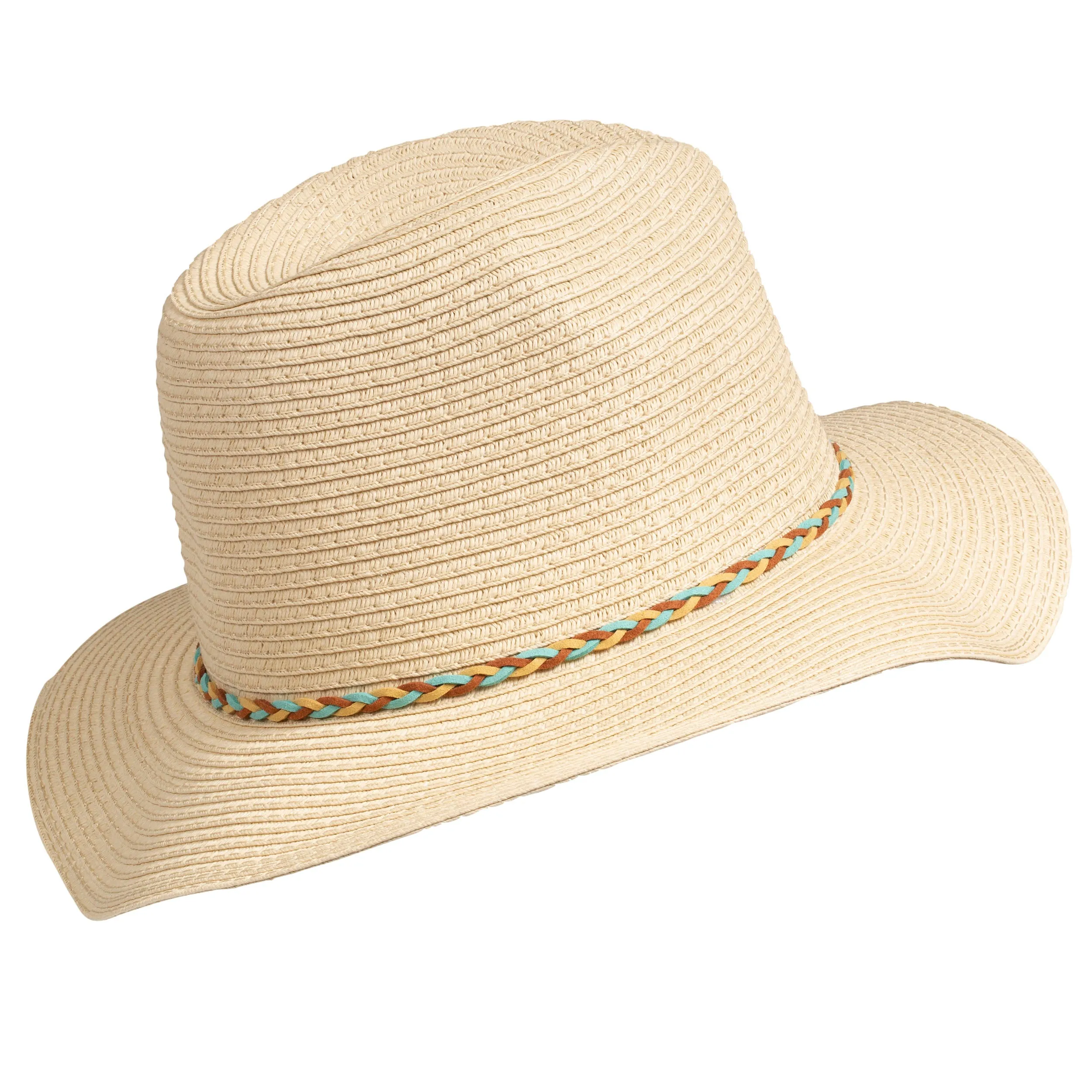 Chapeau Femme fedora tresse Multico