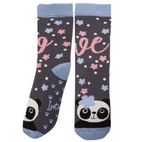 Chaussettes antidérapantes panda Gris 27/34