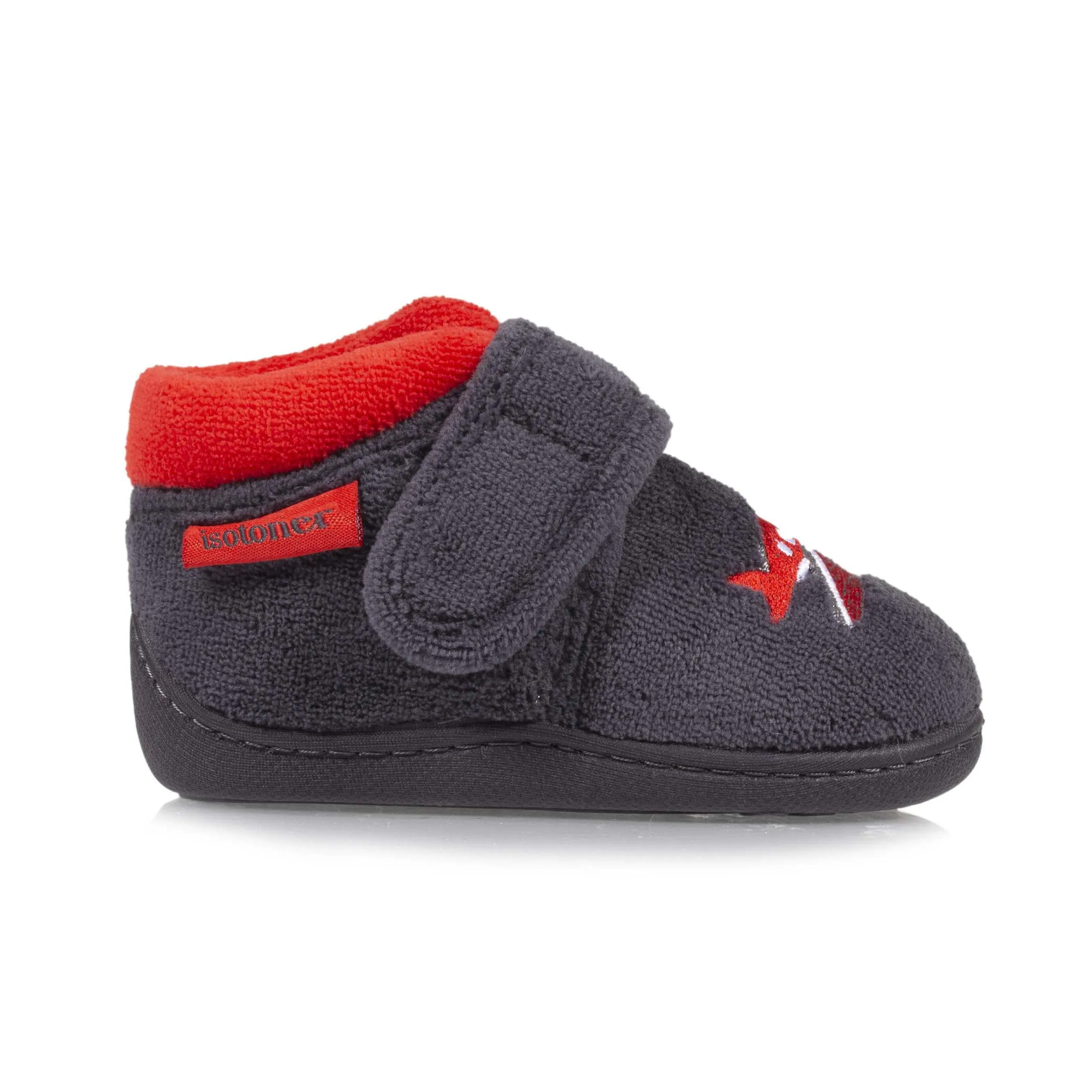 Chaussons bottillons Bébé velcro Gris