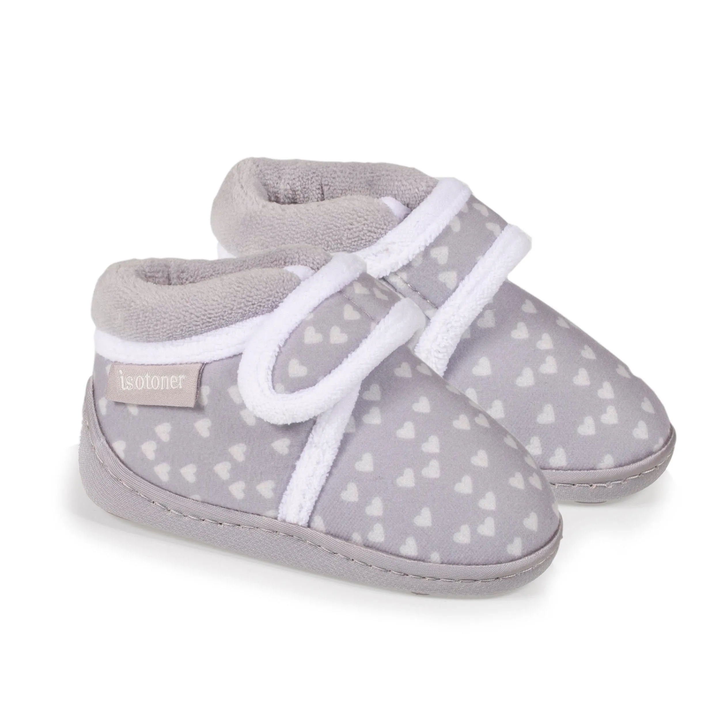 Chaussons bottillons velcro Bébé Curs Gris