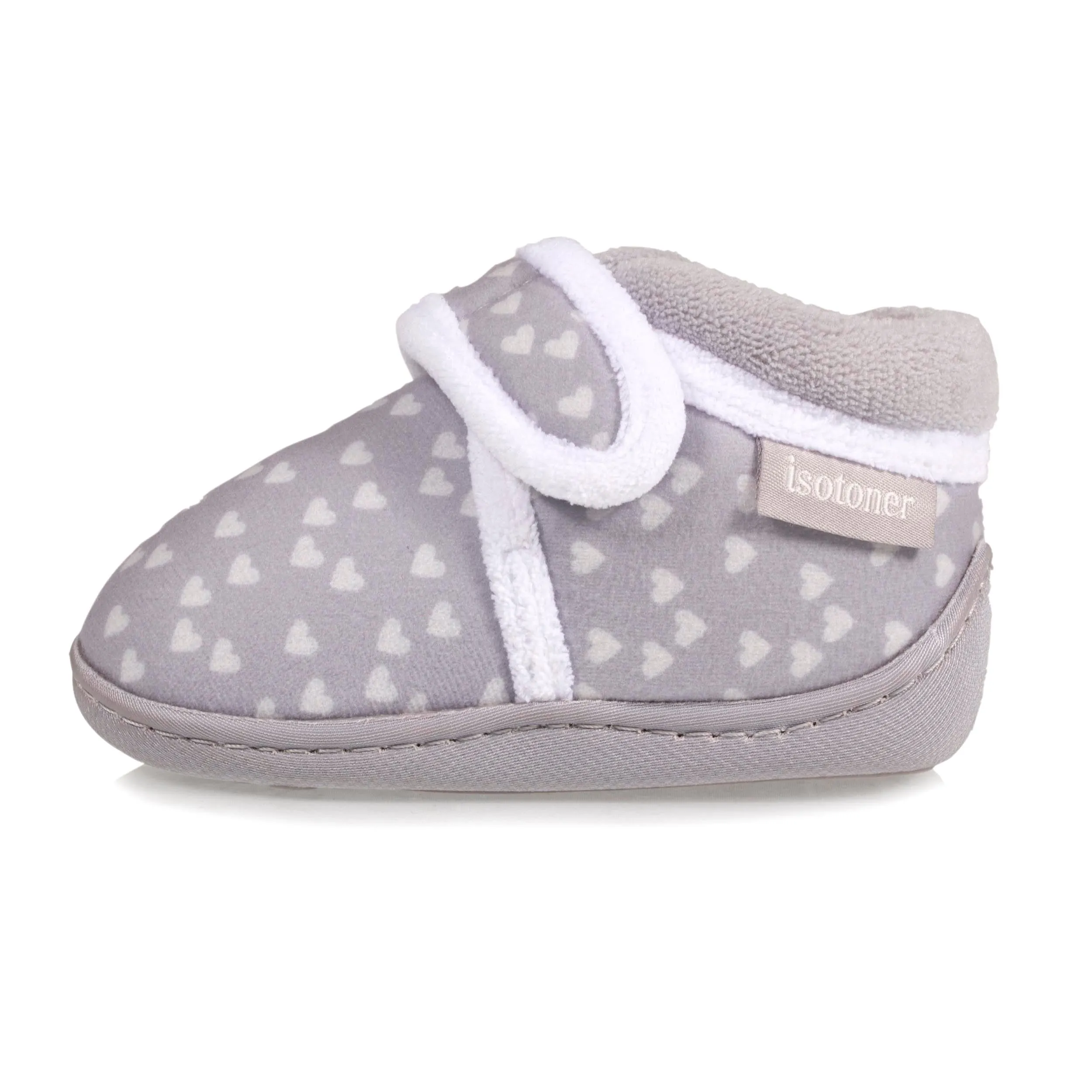 Chaussons bottillons velcro Bébé Curs Gris