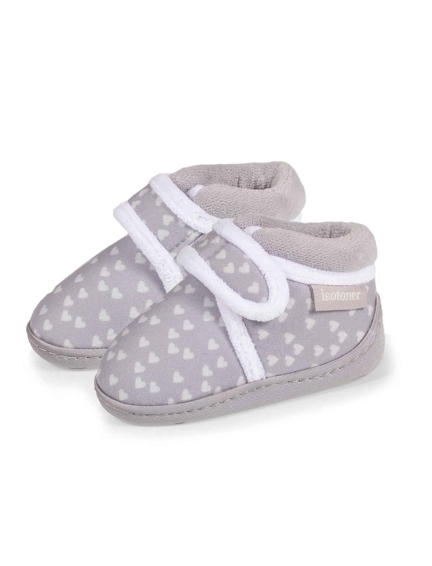 Chaussons bottillons velcro Bébé Curs Gris