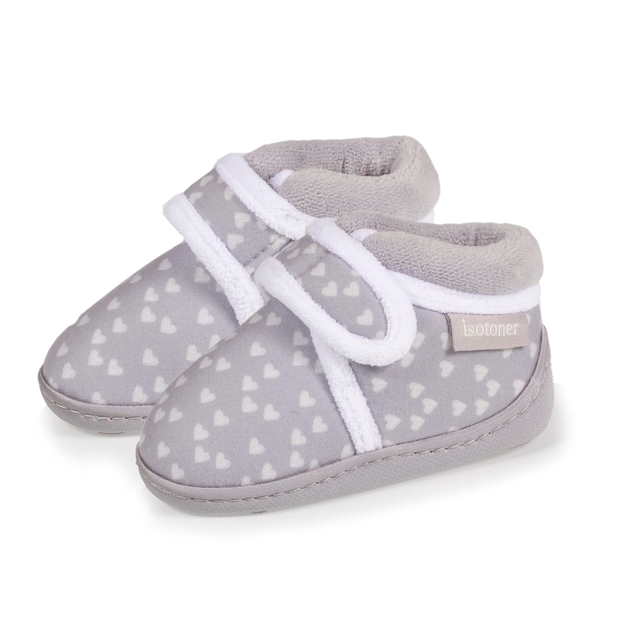 Chaussons bottillons velcro Bébé Curs Gris