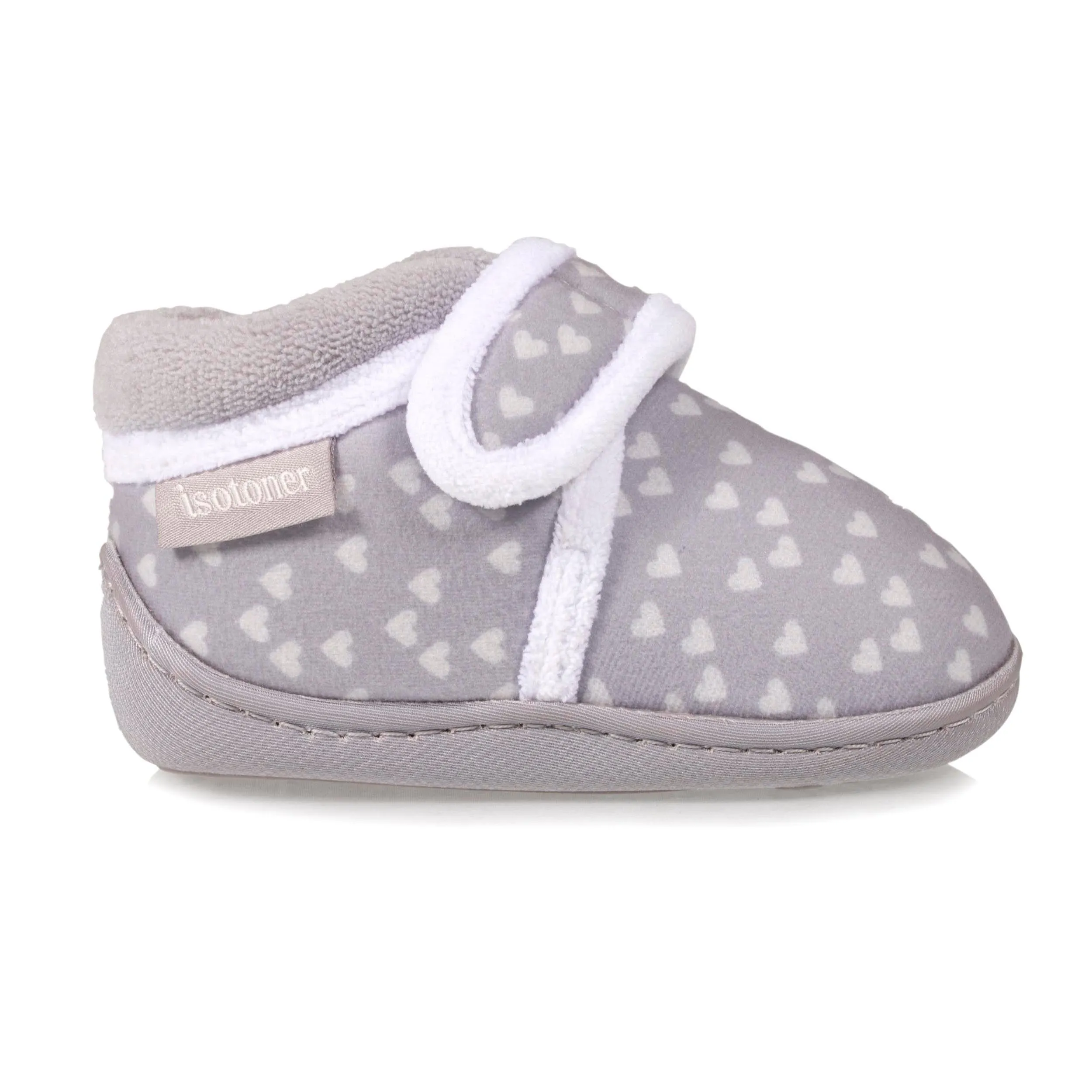 Chaussons bottillons velcro Bébé Curs Gris