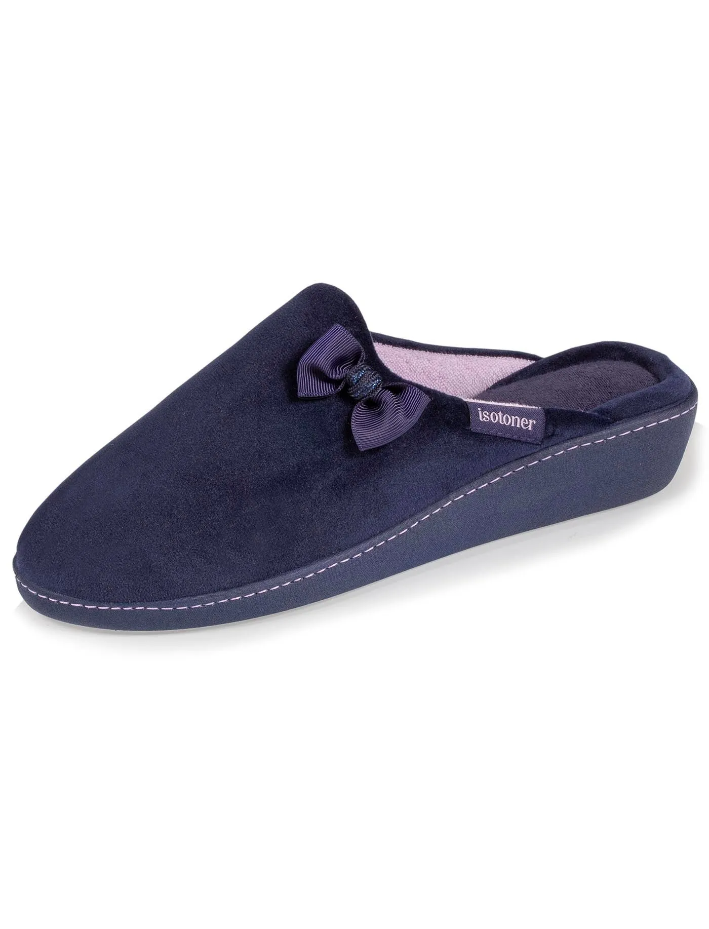 Chaussons mules Talon Femme Marine Nud