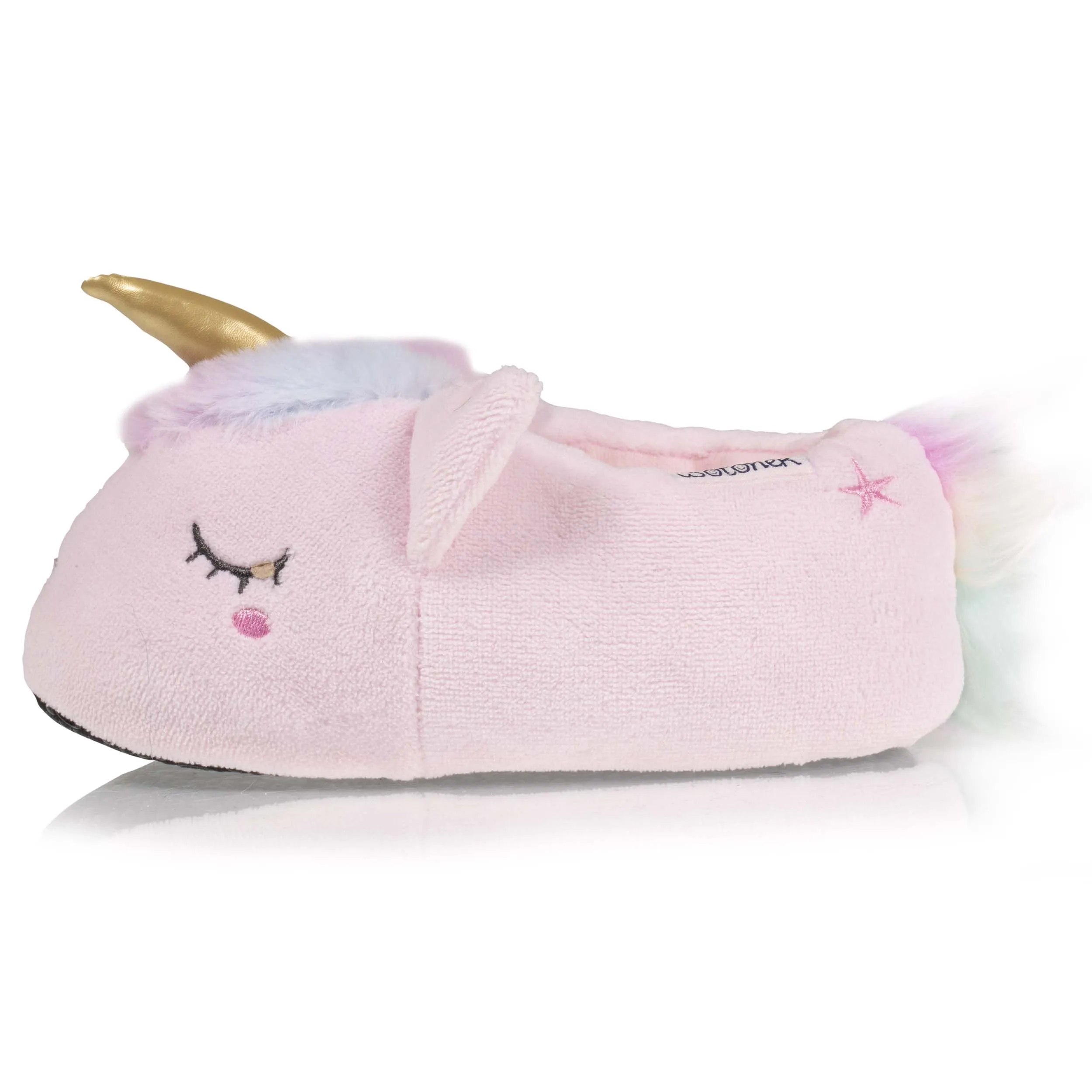 Chaussons slippers 3D licorne Fille Rose