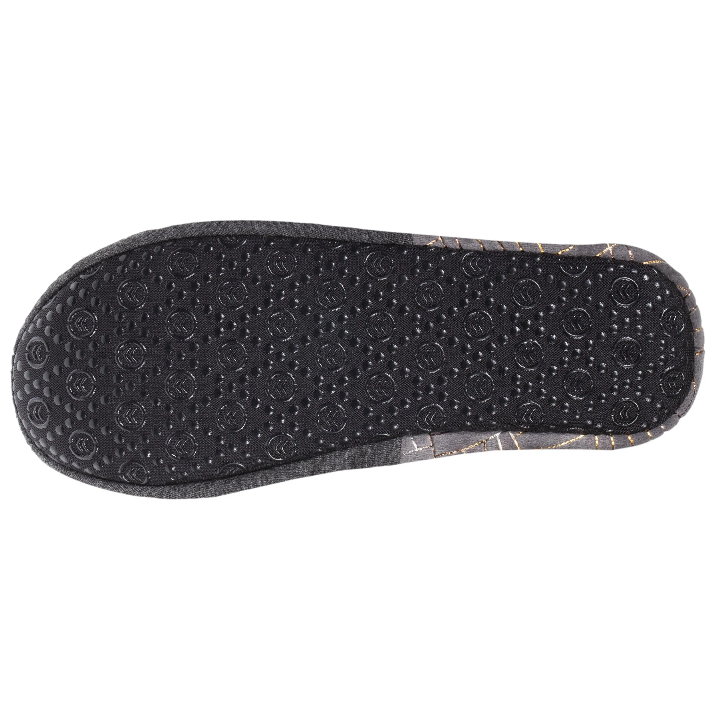 Chaussons slippers Femme 3D Gris chiné foncé