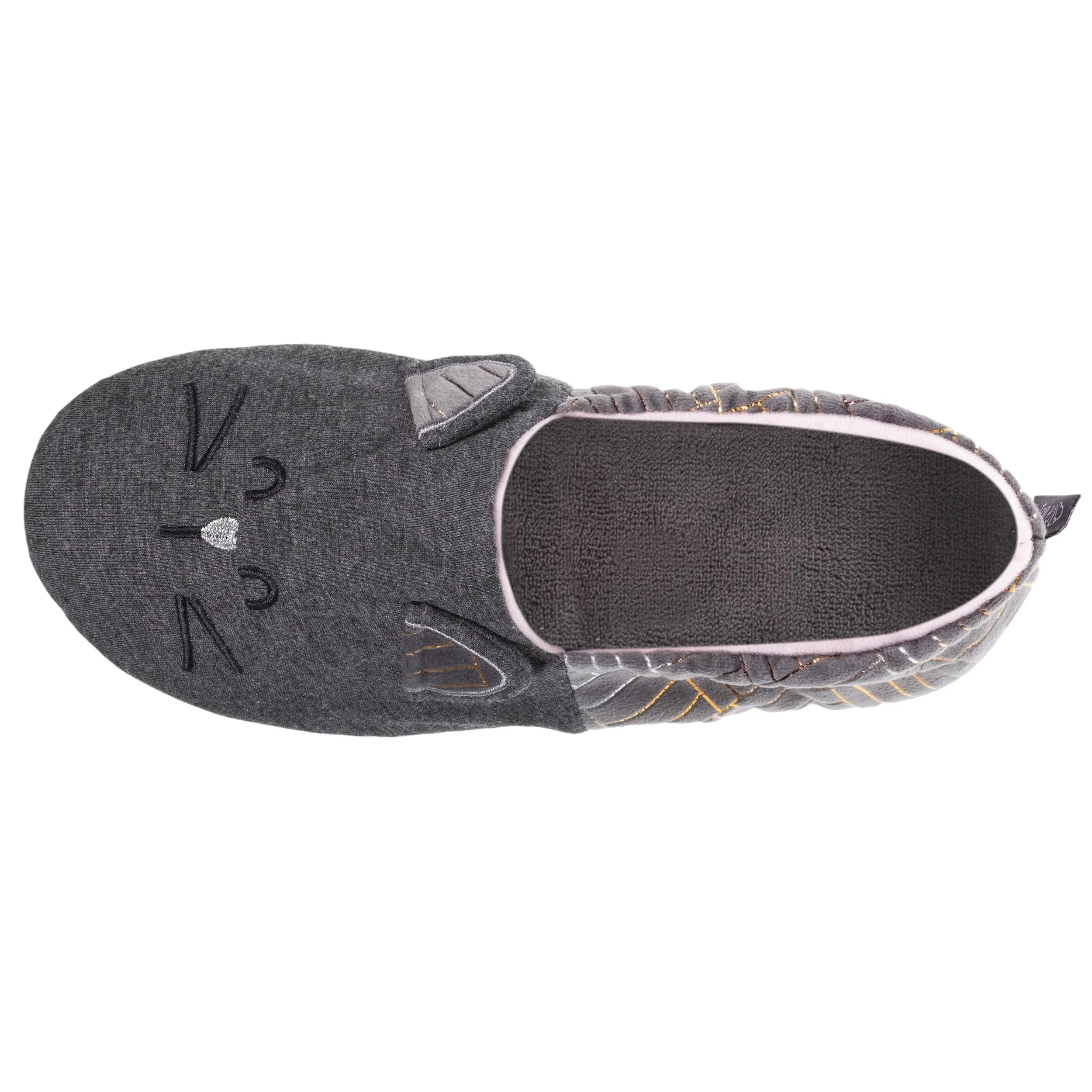 Chaussons slippers Femme 3D Gris chiné foncé