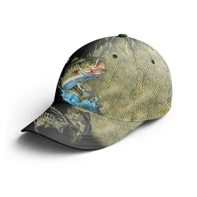 Chiptshirts - Casquette Pour Pêcheur, Pêche du Bar, Cadeau Idéal pour Fans de Pêche, Motifs Peau du Bar - CTS26052213