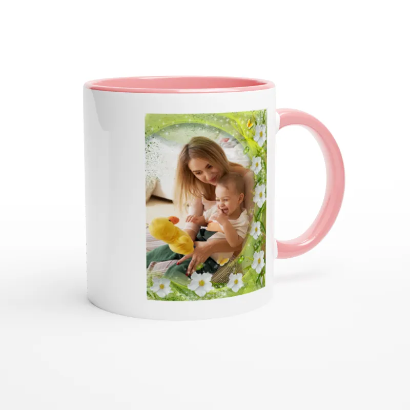 Chiptshirts - Mug Multicolore à Personnaliser, Cadeau Pour Nounou, Nounou Parfaite, Mug Rose et Blanc - CTS21032201