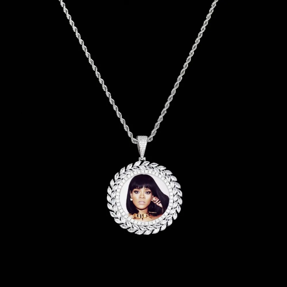 Custom Photo Round Medallion Pendant Necklace