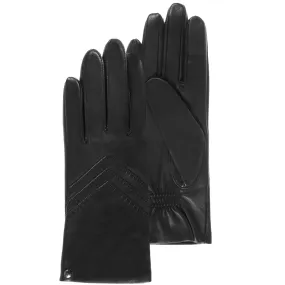 Gants Femme cuir chevrons Noir