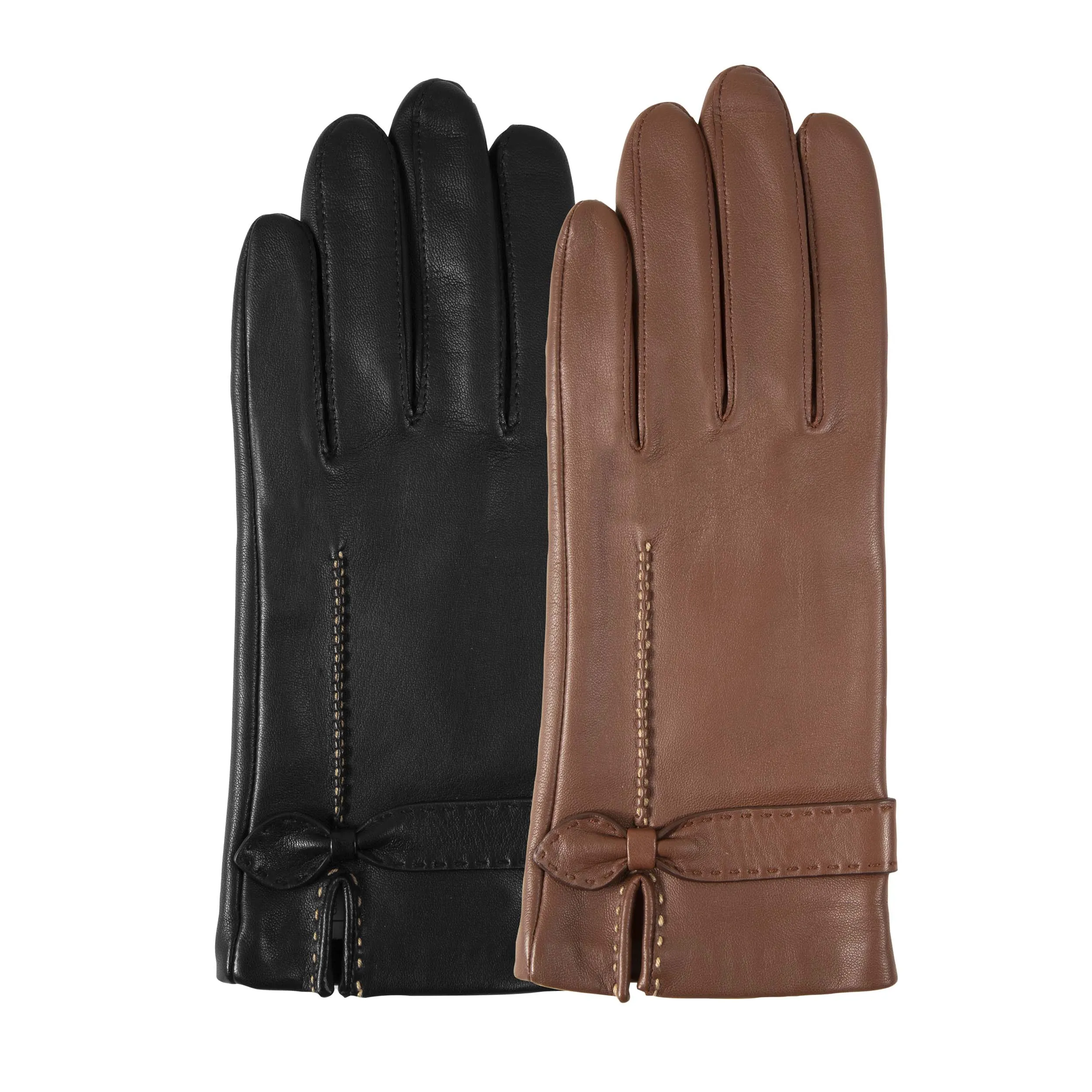 Gants Femme Cuir d'agneau nud Cognac