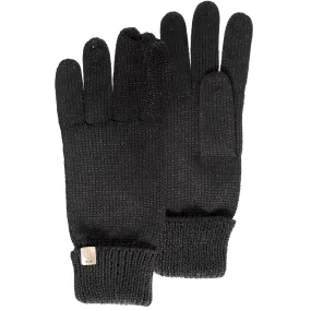 Gants Femme Maille recyclée Noir