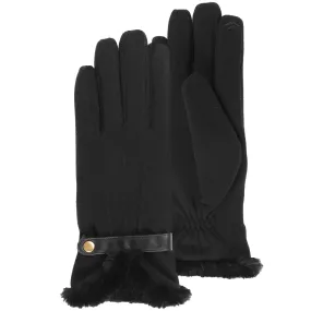 Gants femme Noir tactiles microfibre