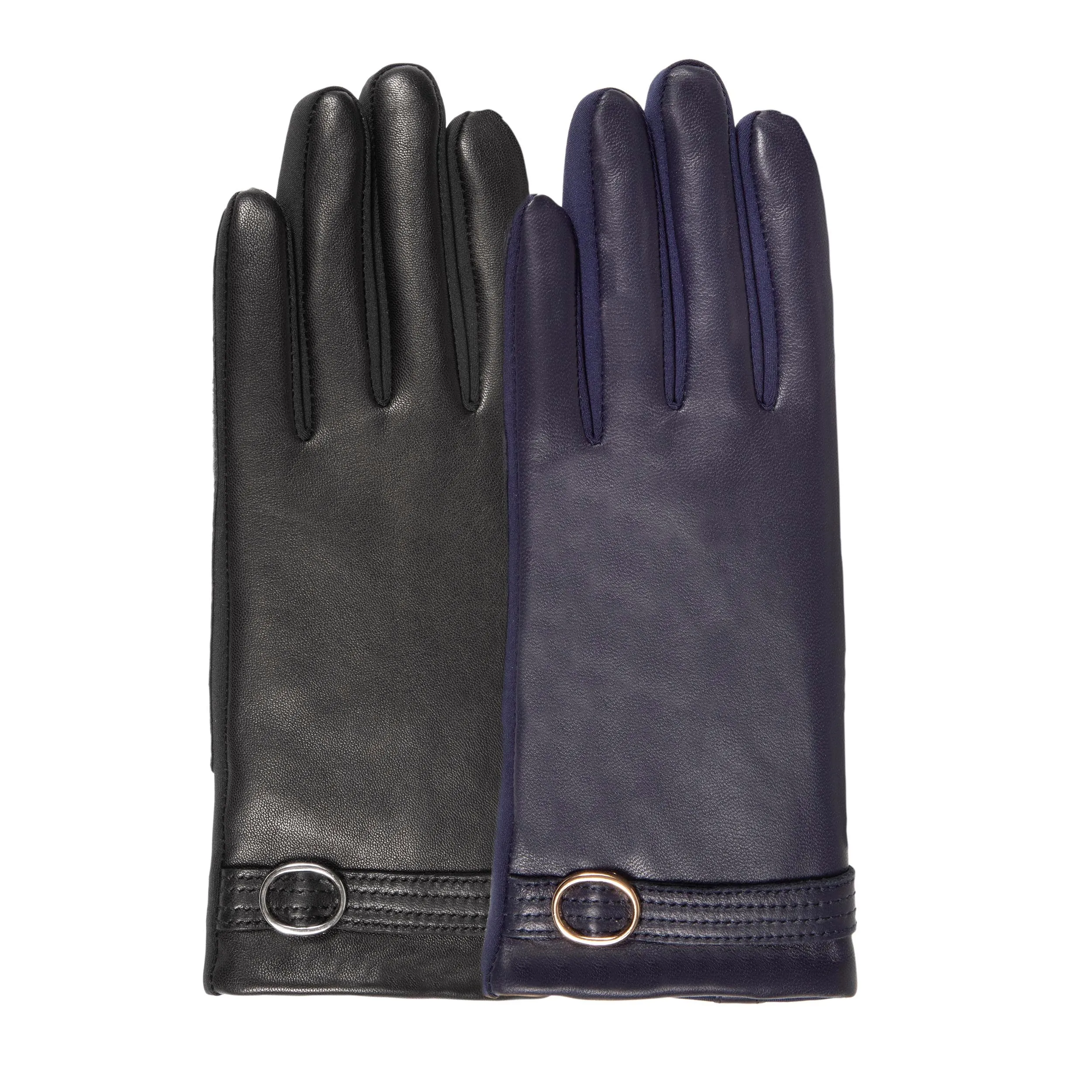 Gants Femme tactiles cuir de mouton Noir