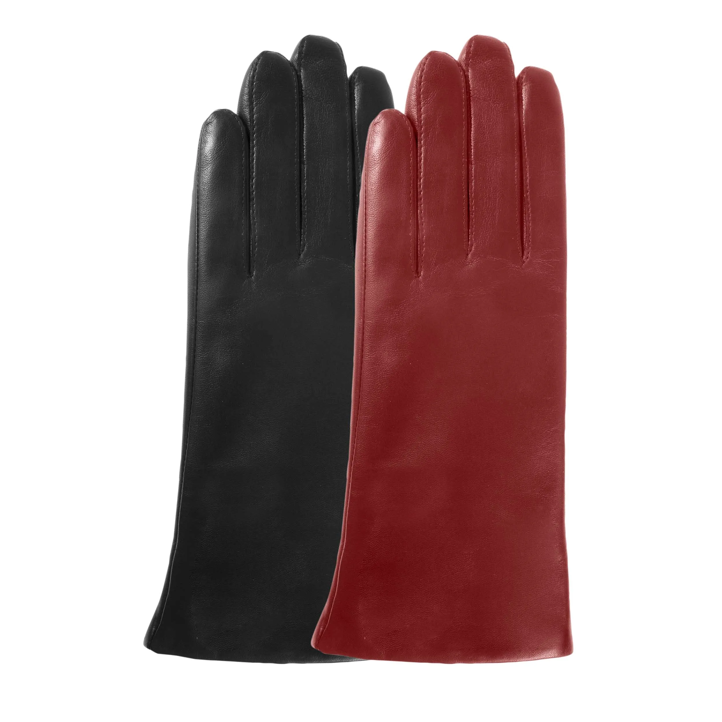 Gants Femme tactiles Cuir doublés Noir