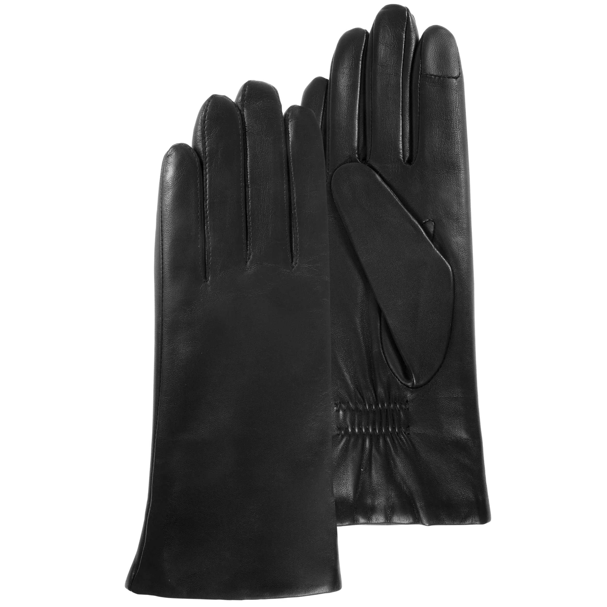 Gants Femme tactiles Cuir doublés Noir