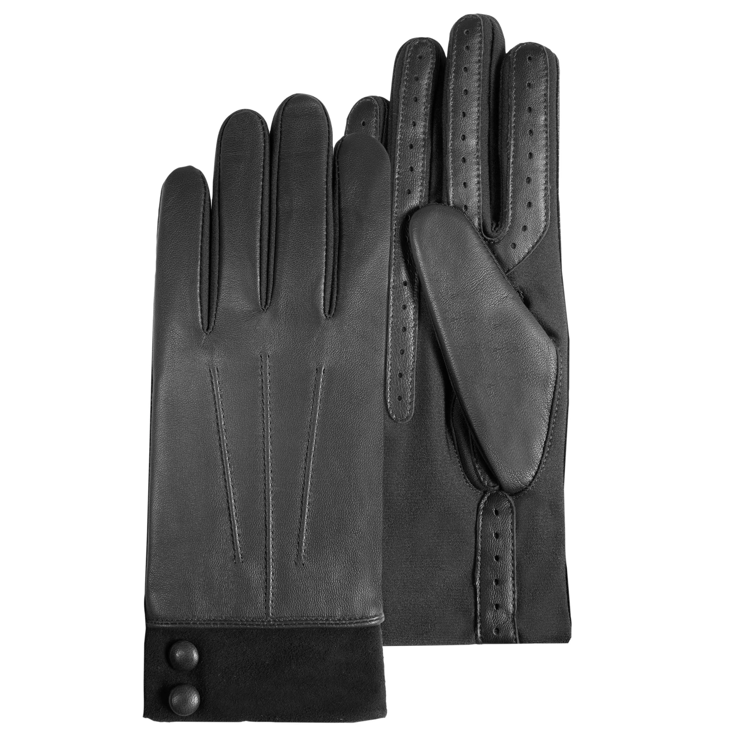 Gants Femme tactiles Cuir Noir