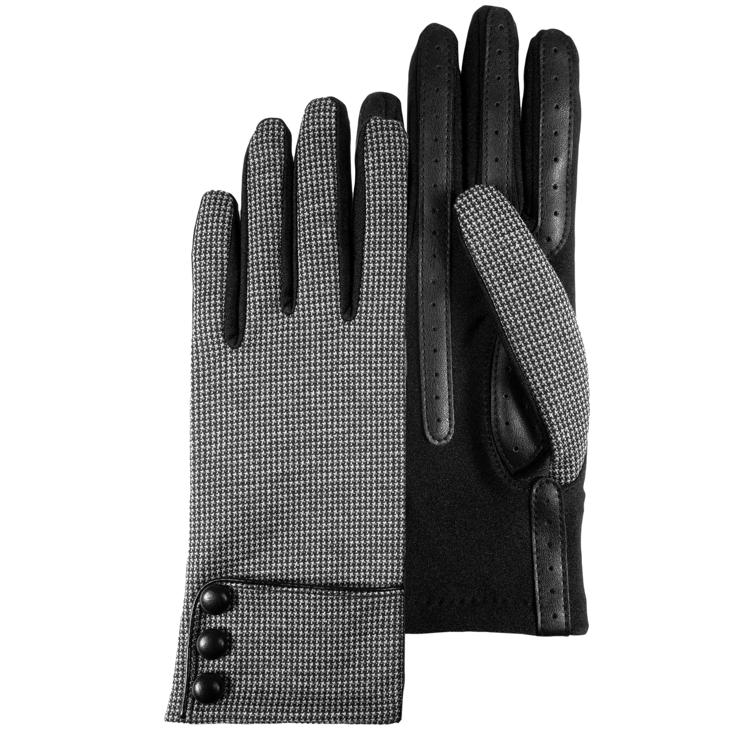 Gants Femme tactiles extensibles Pied de poule