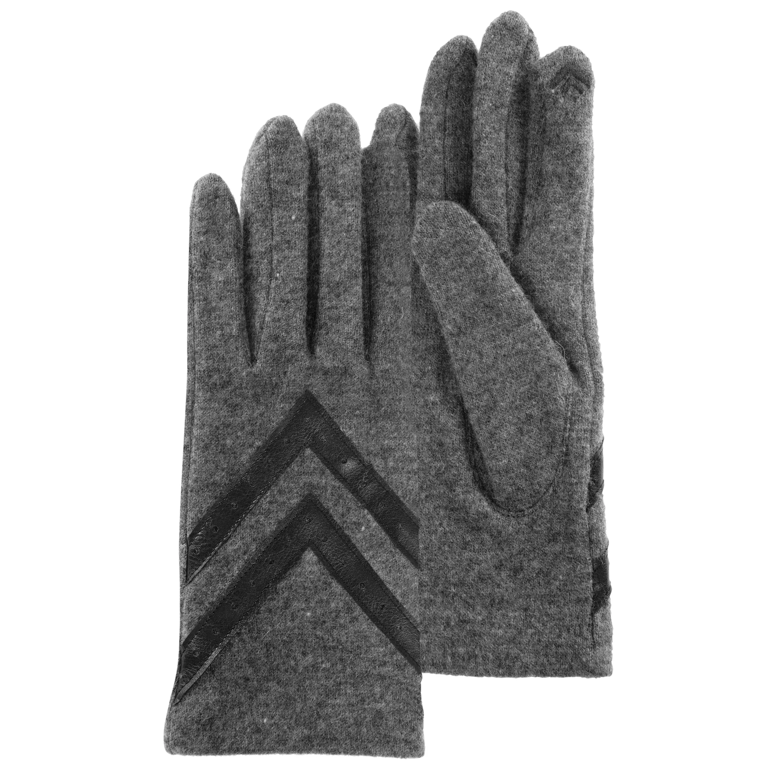 Gants Femme tactiles laine Gris chiné