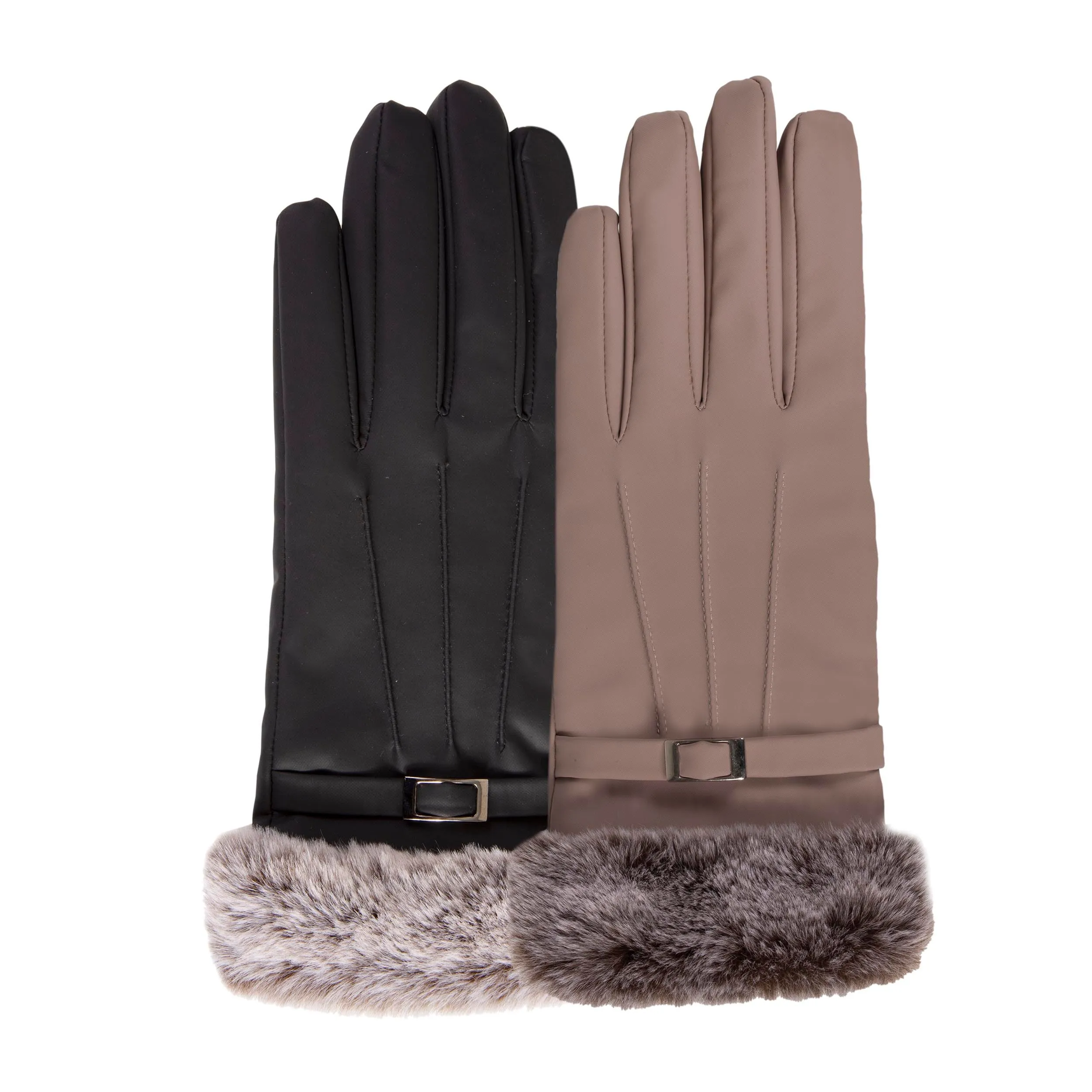 Gants Femme tactiles peau de pêche Beige