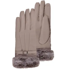 Gants Femme tactiles peau de pêche Beige