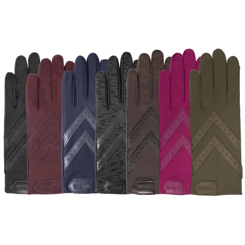 Gants Femme tissu extensible recyclé Bleu nuit