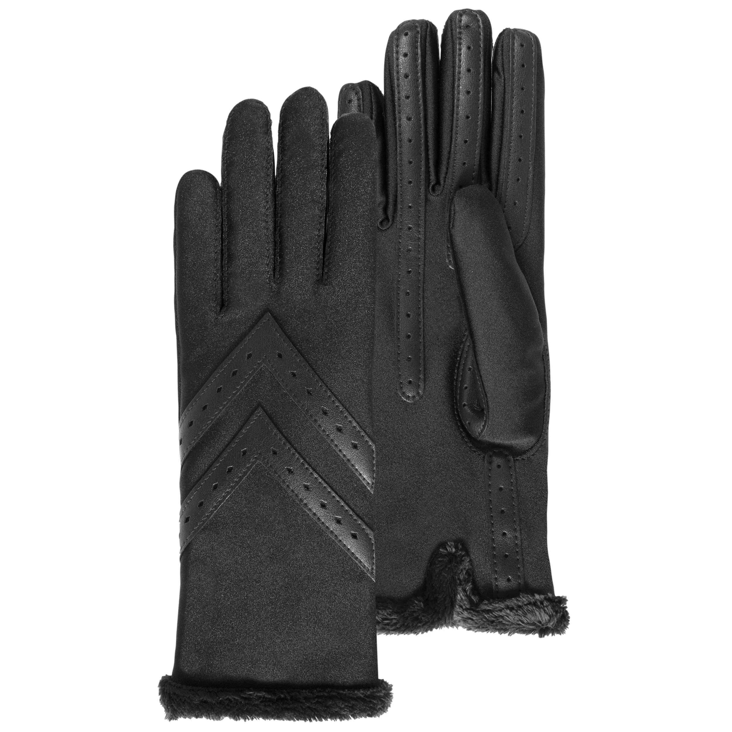 Gants Femme tissu recyclé  Noir doublé