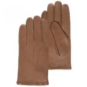 Gants Homme cuir/cachemire et soie Caramel