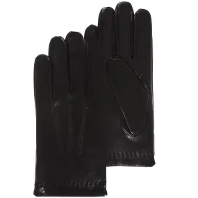 Gants Homme cuir/cachemire et soie Noir