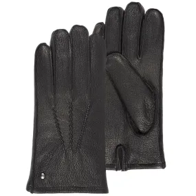 Gants homme en cuir de chèvre Noir